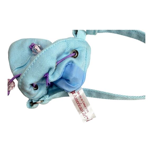 American Girl Doll Purse I Like Your Style Accessory Blue Shoulder Bag Beads Vtg - Picture 3 of 5